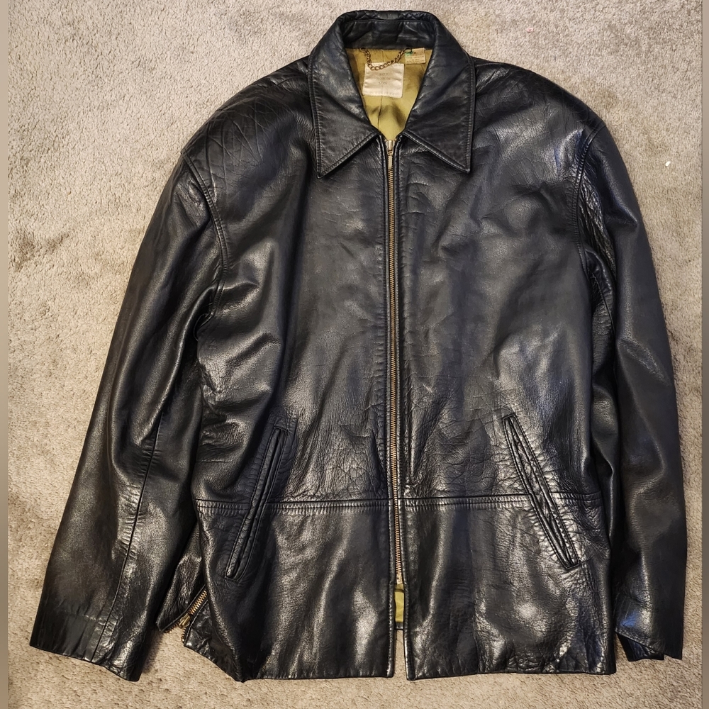 Vintage 1980s Bill Robinson Leather Jacket SIZE M